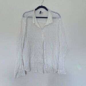 H&M Long Sleeve White Button Up